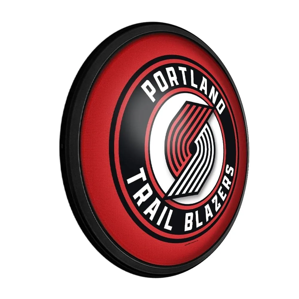 Portland Trail Blazers: Round Slimline Lighted Wall Sign