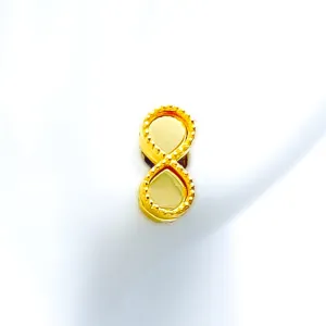 Priceless Infinity Loop 21k Gold Earrings