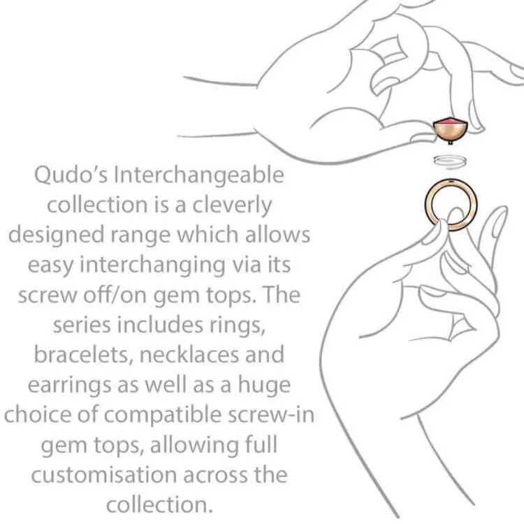 Qudo Bottone 10mm Gold Topper - Light Siam Shimmer