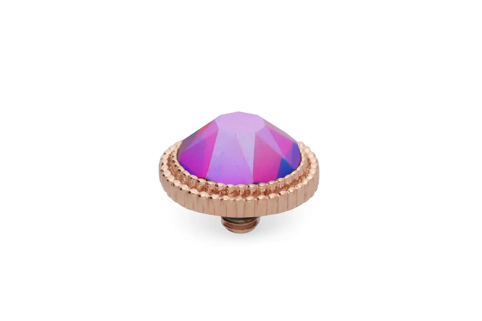 Qudo Fabero 10mm Rose Gold Topper - Light Siam Shimmer