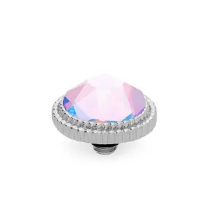 Qudo Fabero 10mm Silver Topper - Light Rose Shimmer