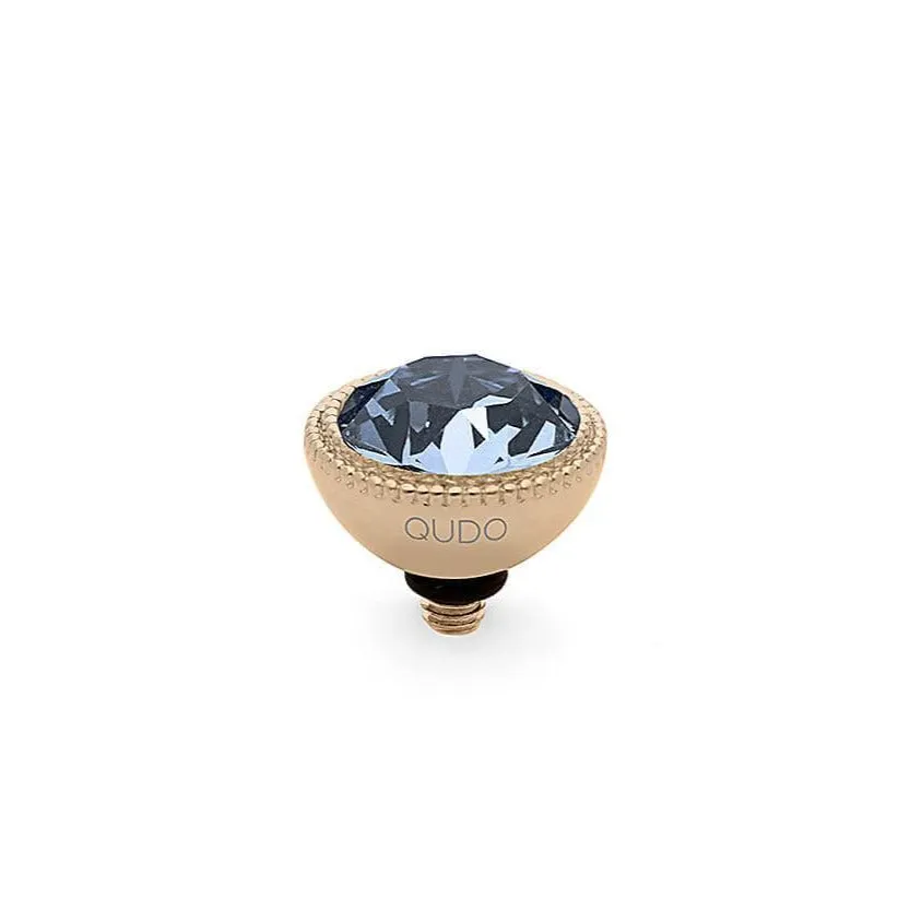 Qudo Fabero 11mm Gold Topper - Light Sapphire