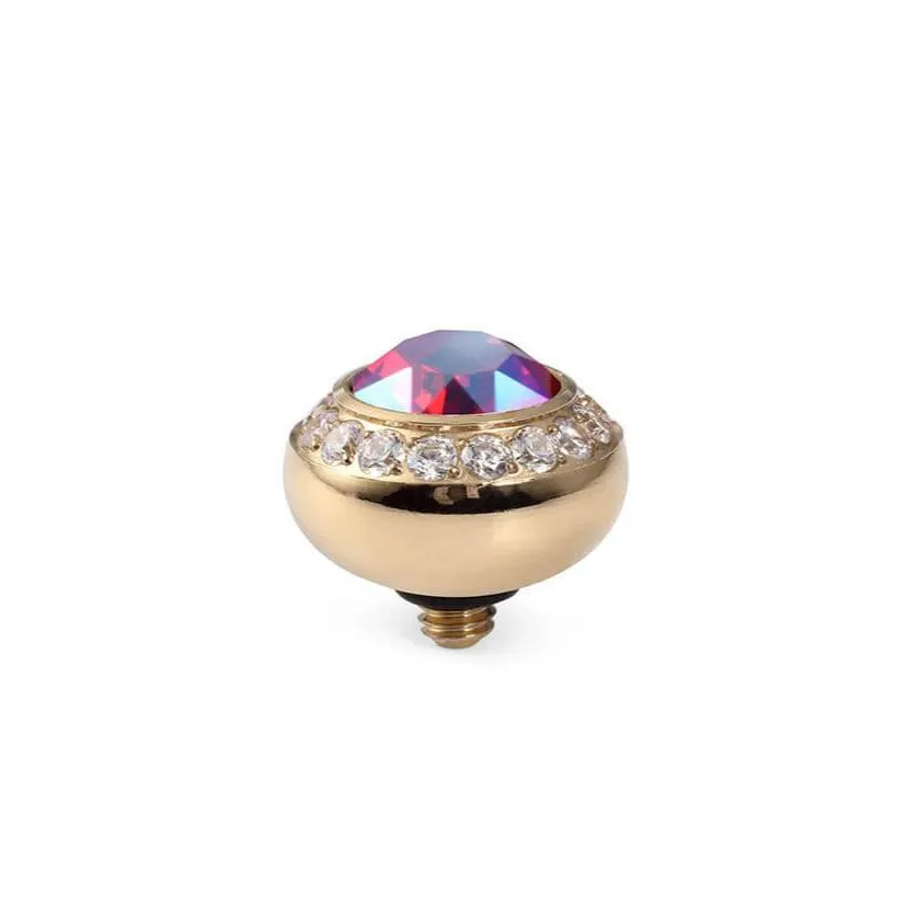 Qudo Tondo Deluxe 10mm Gold Topper - Light Siam Shimmer