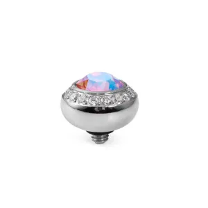 Qudo Tondo Deluxe 10mm Silver Topper - Light Rose Shimmer