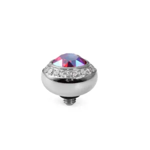 Qudo Tondo Deluxe 10mm Silver Topper - Light Siam Shimmer