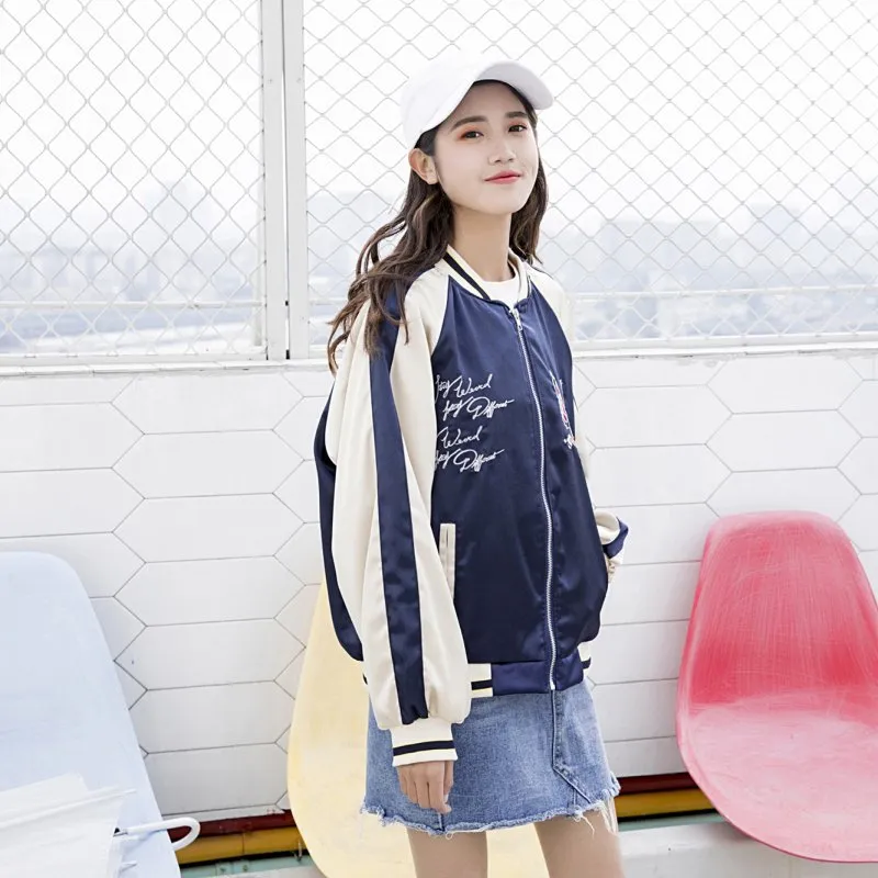 "EMBROIDERED FLOWERS CRANE" JACKET SHORT COAT K100305