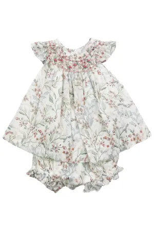 "Isla" Floral Smocked Dress & Bloomers