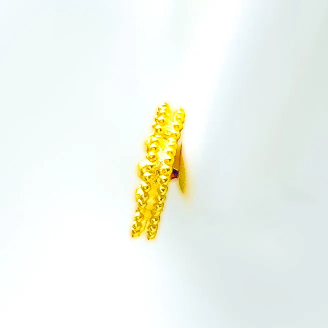 Radiant Dapper 21k Gold Medium Clover Earrings