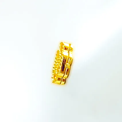 Radiant Decorative 21k Gold Earrings