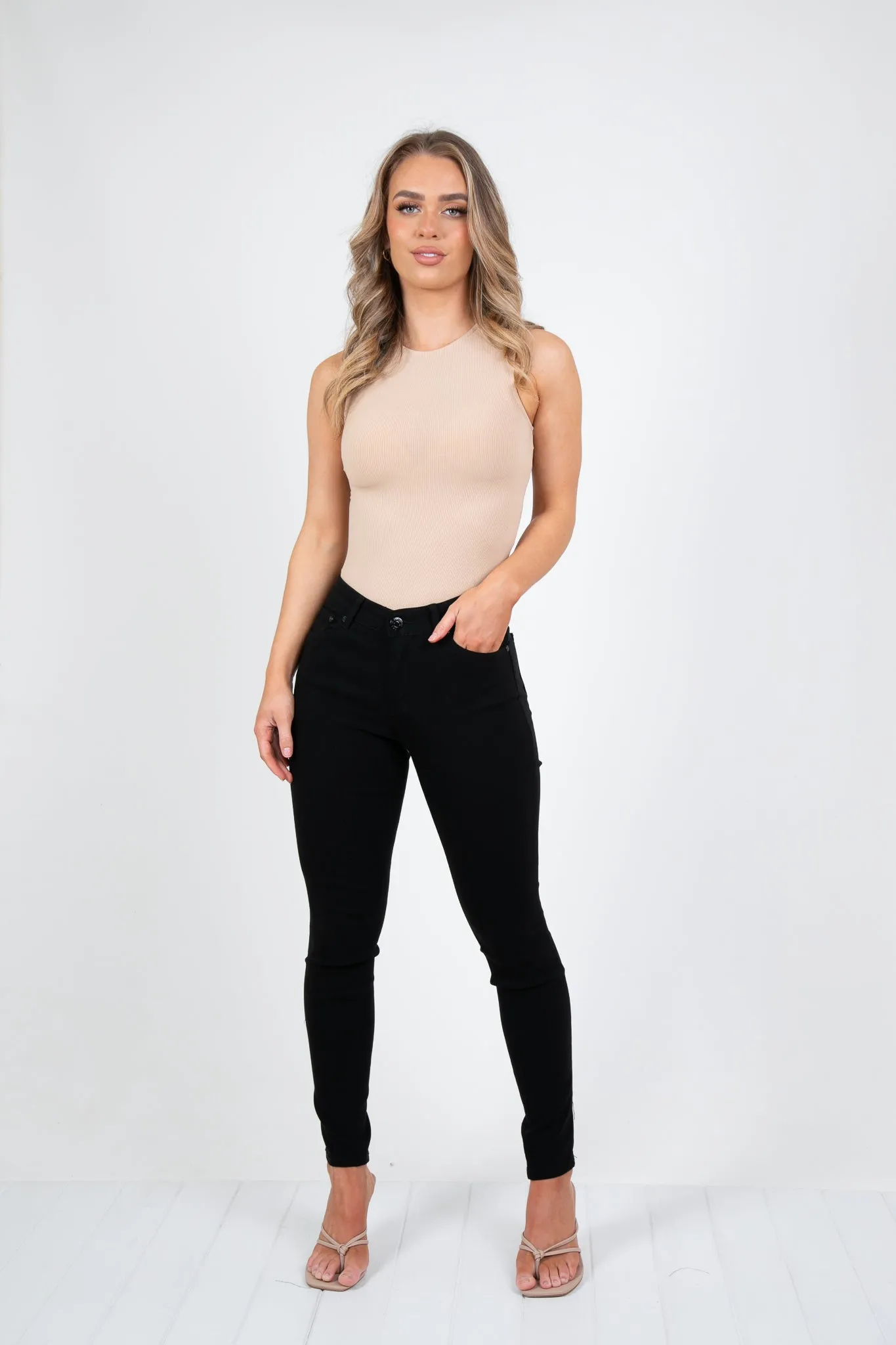 REECE STRETCH SKINNY PANT - BLACK