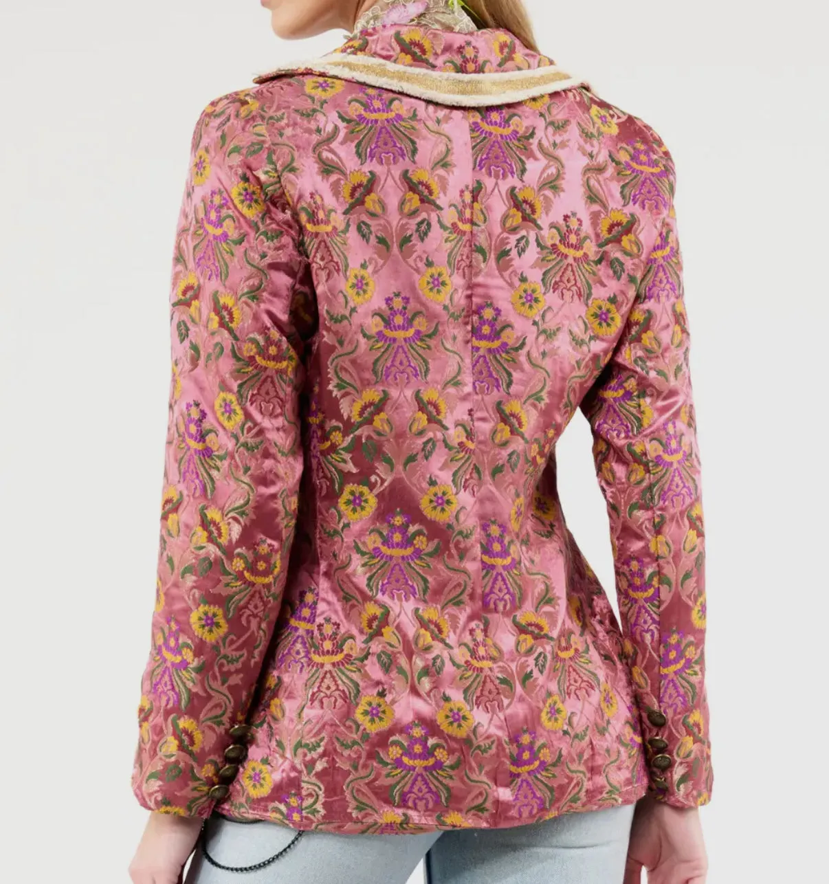 Renaissance Pink Silk Blazer