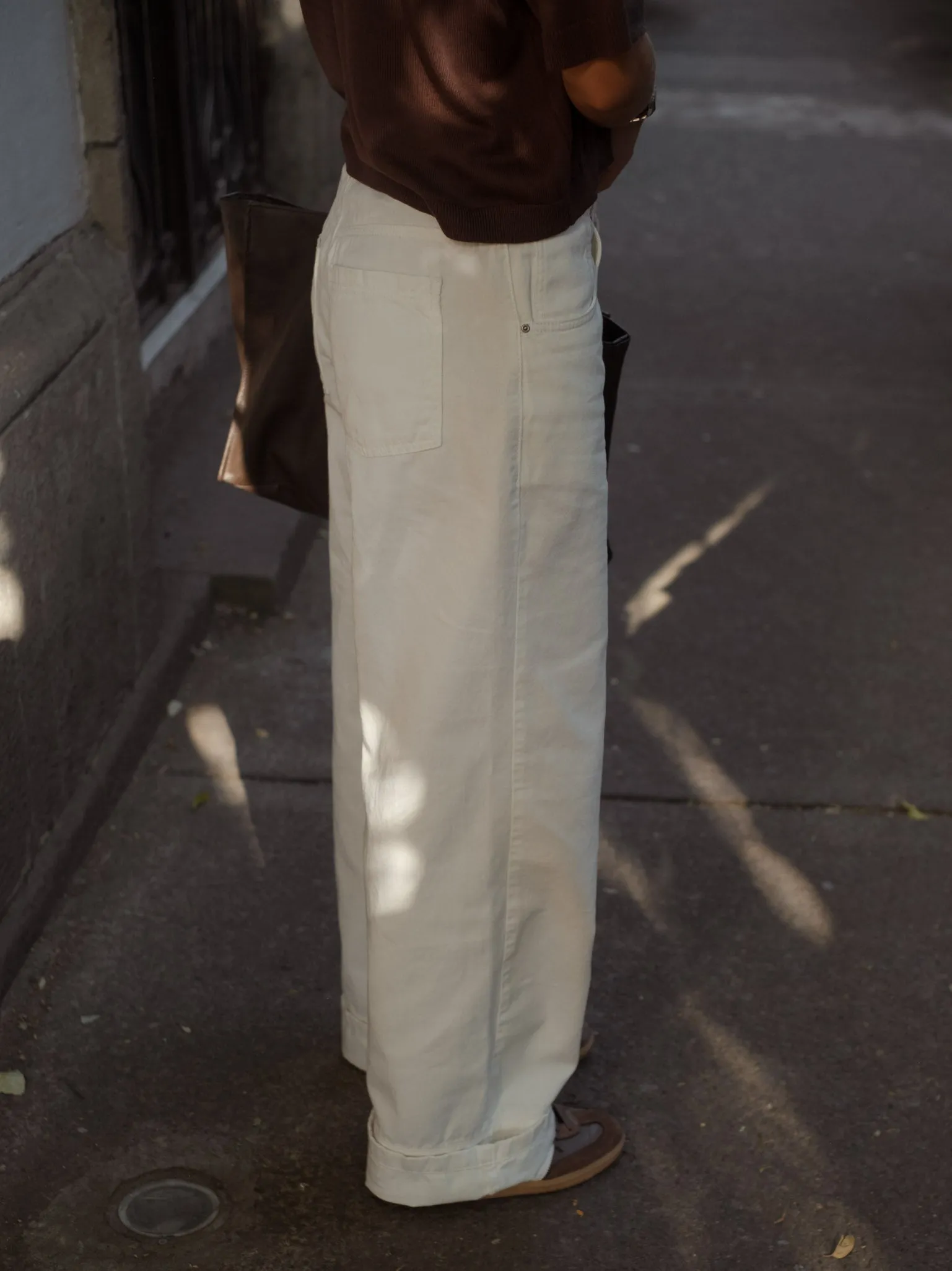 RENEW WIDE LEG JEAN - SOFT WHITE