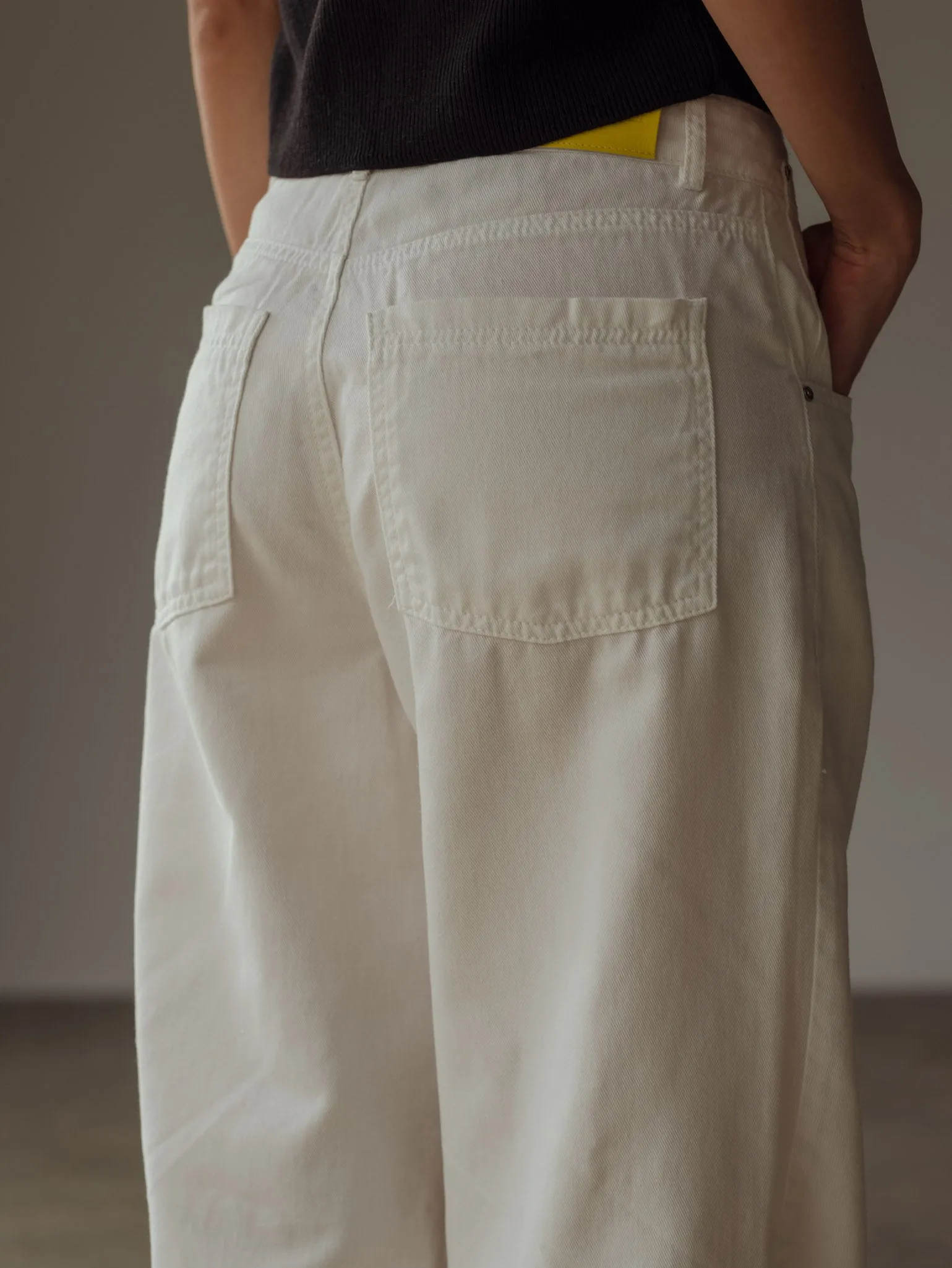 RENEW WIDE LEG JEAN - SOFT WHITE