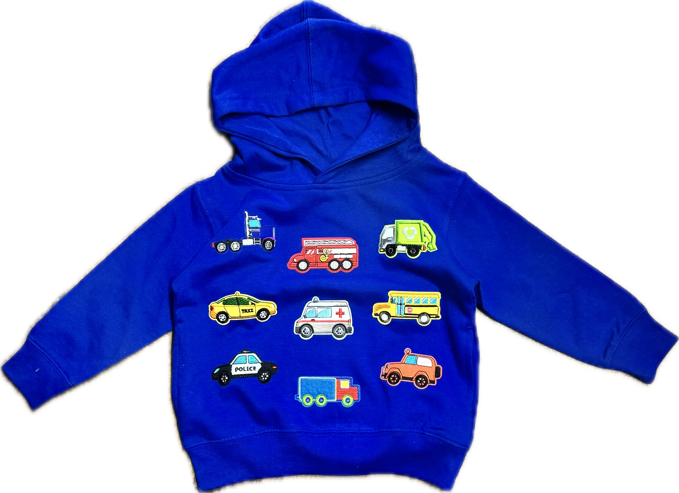 RHT Kids- Construction Trucks Hoodie (blue)