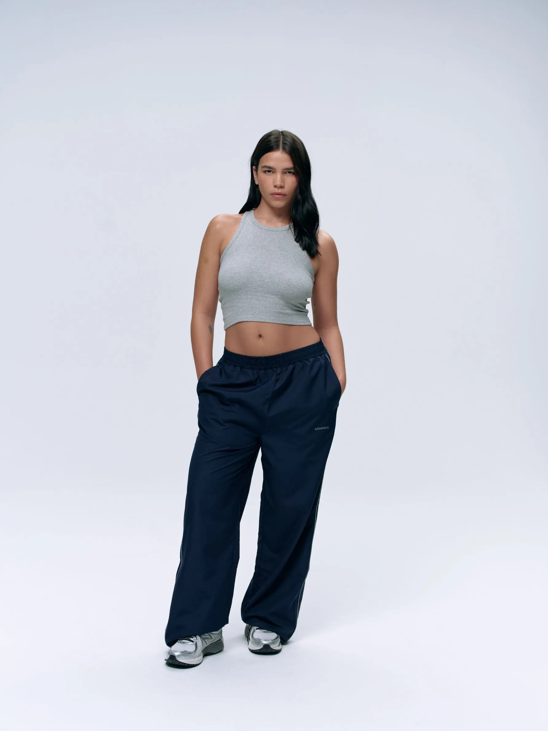 Rib Tank Top - Light Grey Melange