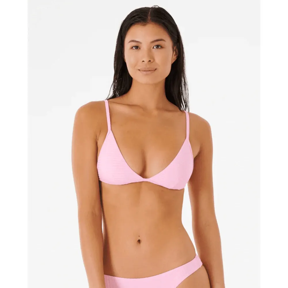 RIP CURL PREMIUM SURF BANDED FIXED TRI TOP LIGHT PINK