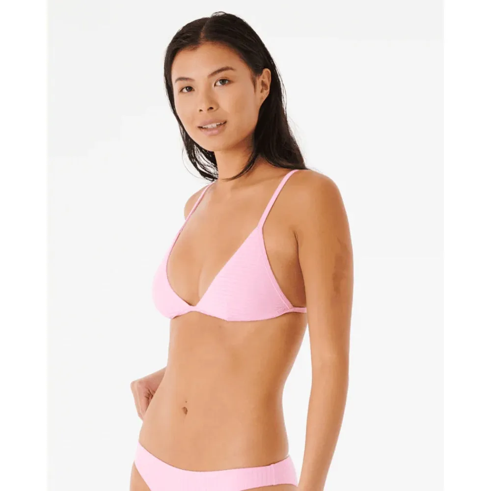 RIP CURL PREMIUM SURF BANDED FIXED TRI TOP LIGHT PINK