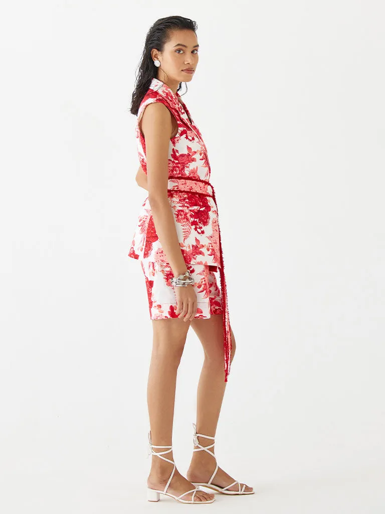 Ruby Chintz Blazer & Shorts Set