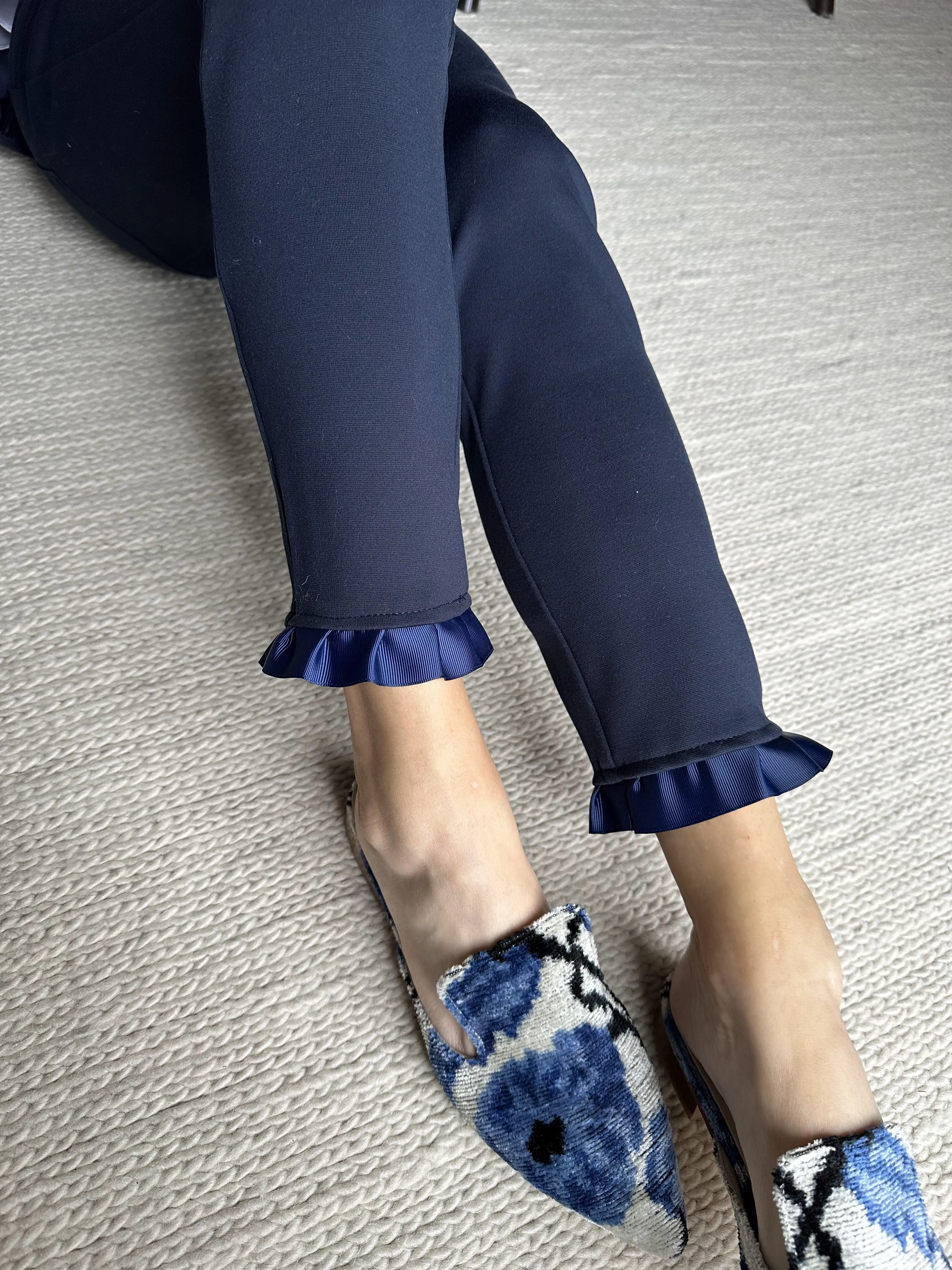 Sabrina Ankle Pants - Navy w Navy Ribbon (APNVY02)