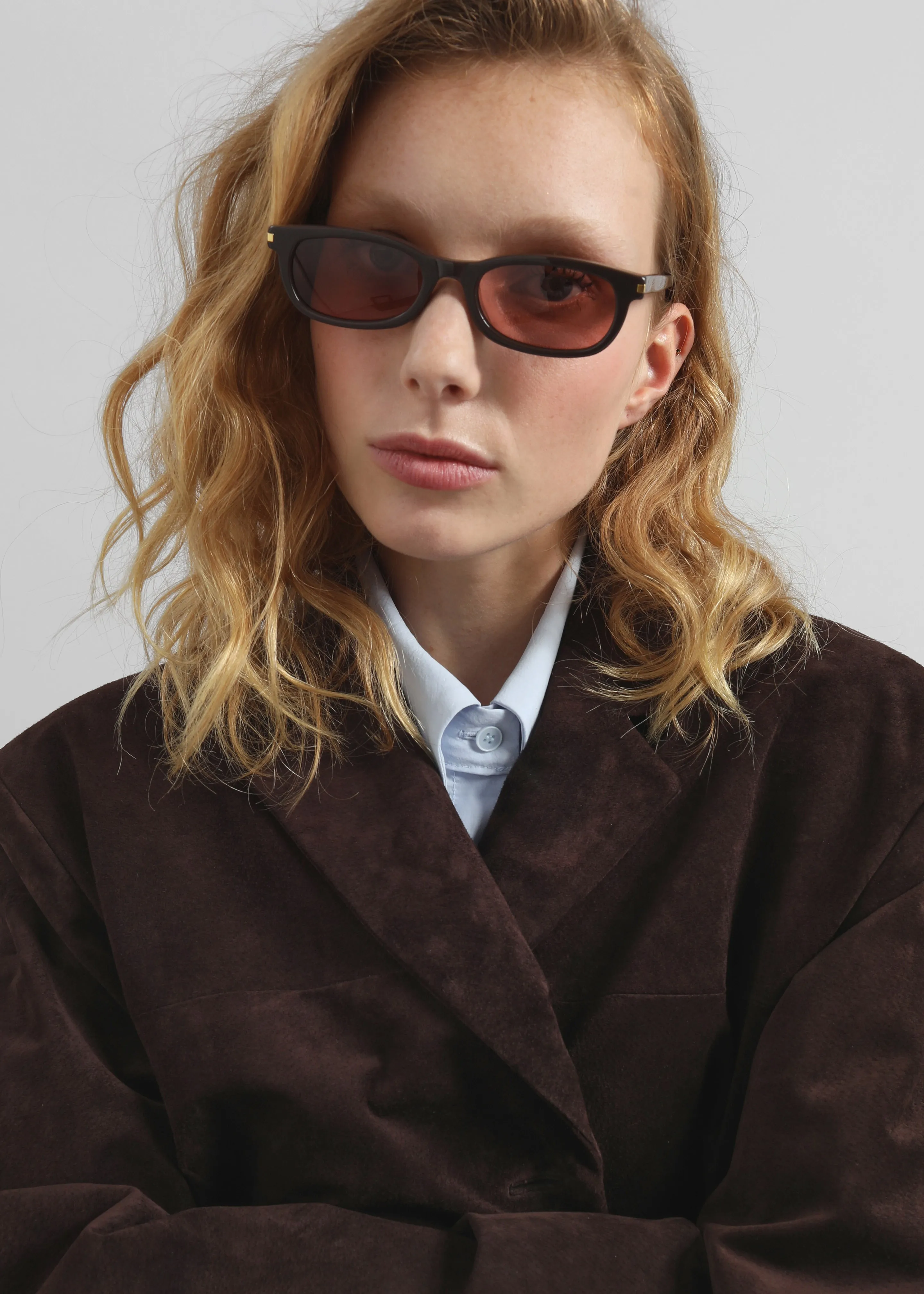 Salnor Suede Blazer - Dark Brown