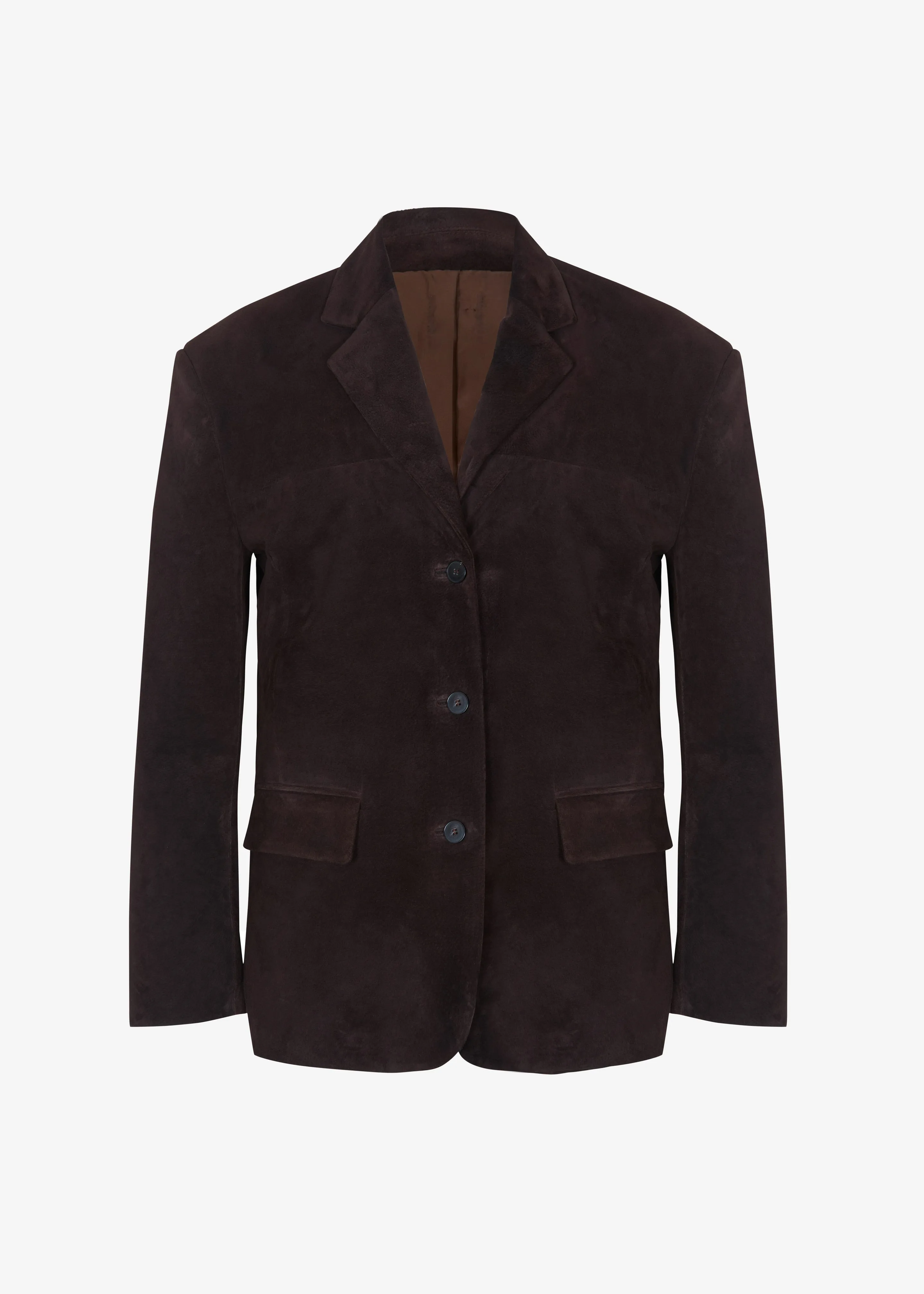 Salnor Suede Blazer - Dark Brown