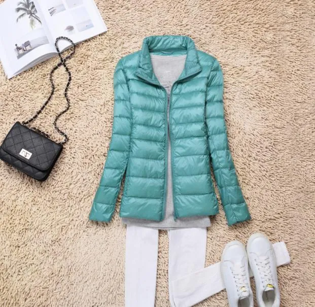 Sanishroly 2018 New Autumn Winter Women Thin White Duck Down Jacket Parka Female Ultra Light Down Coat Short Tops Plus Size S268