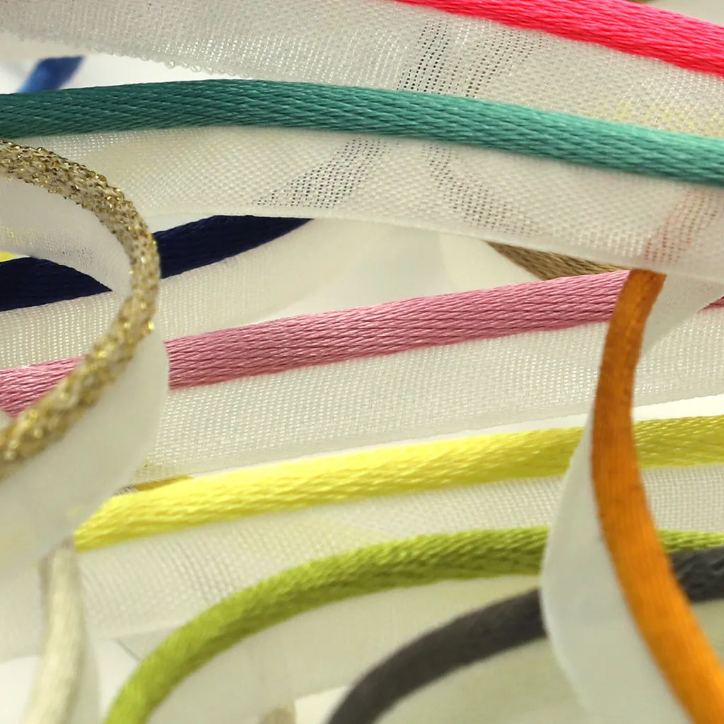 See-Through Piping Tape #151 Fluorescent Yellow & White