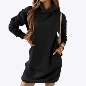 Severina - Casual Hooded Woman's Dress