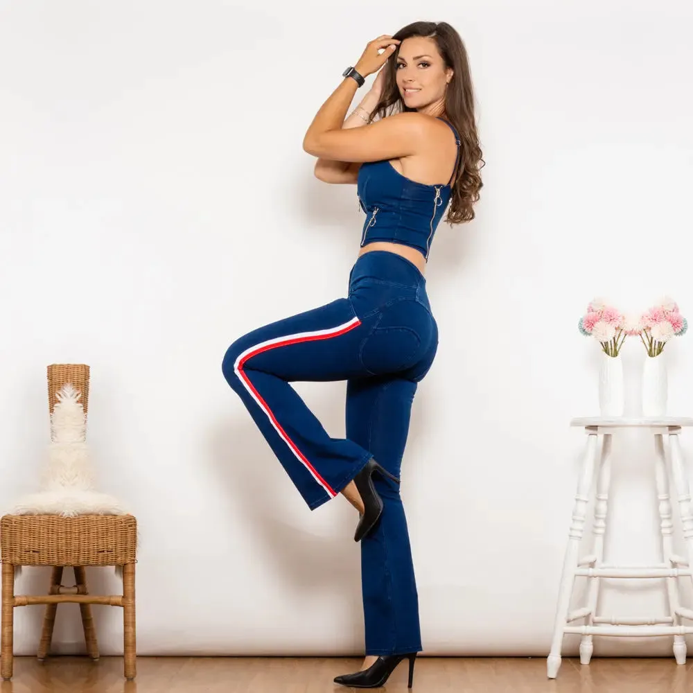 Shascullfites Shaper Set Women 2 Pieces Set Dark Blue