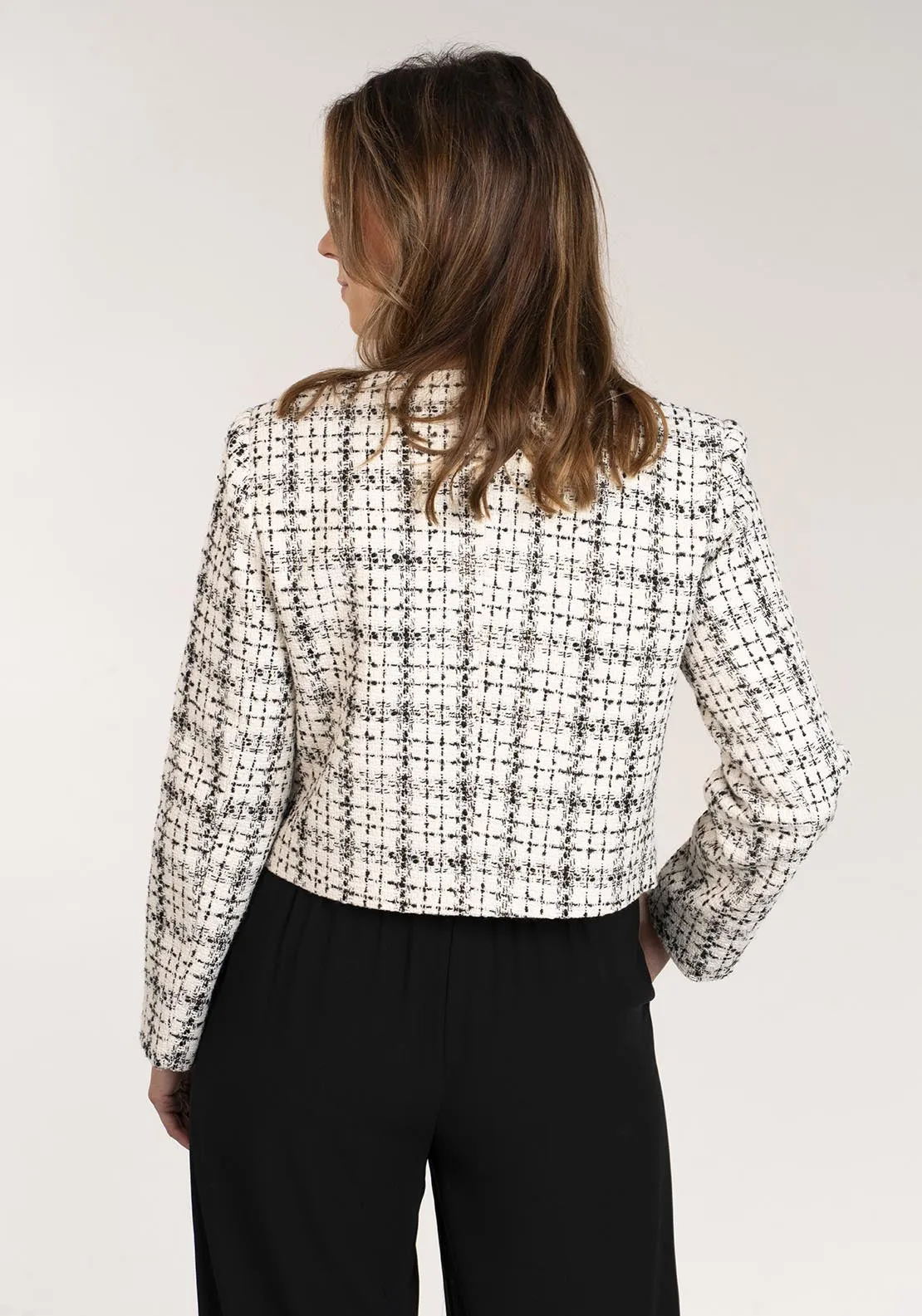 Short Boucle Jacket - Cream