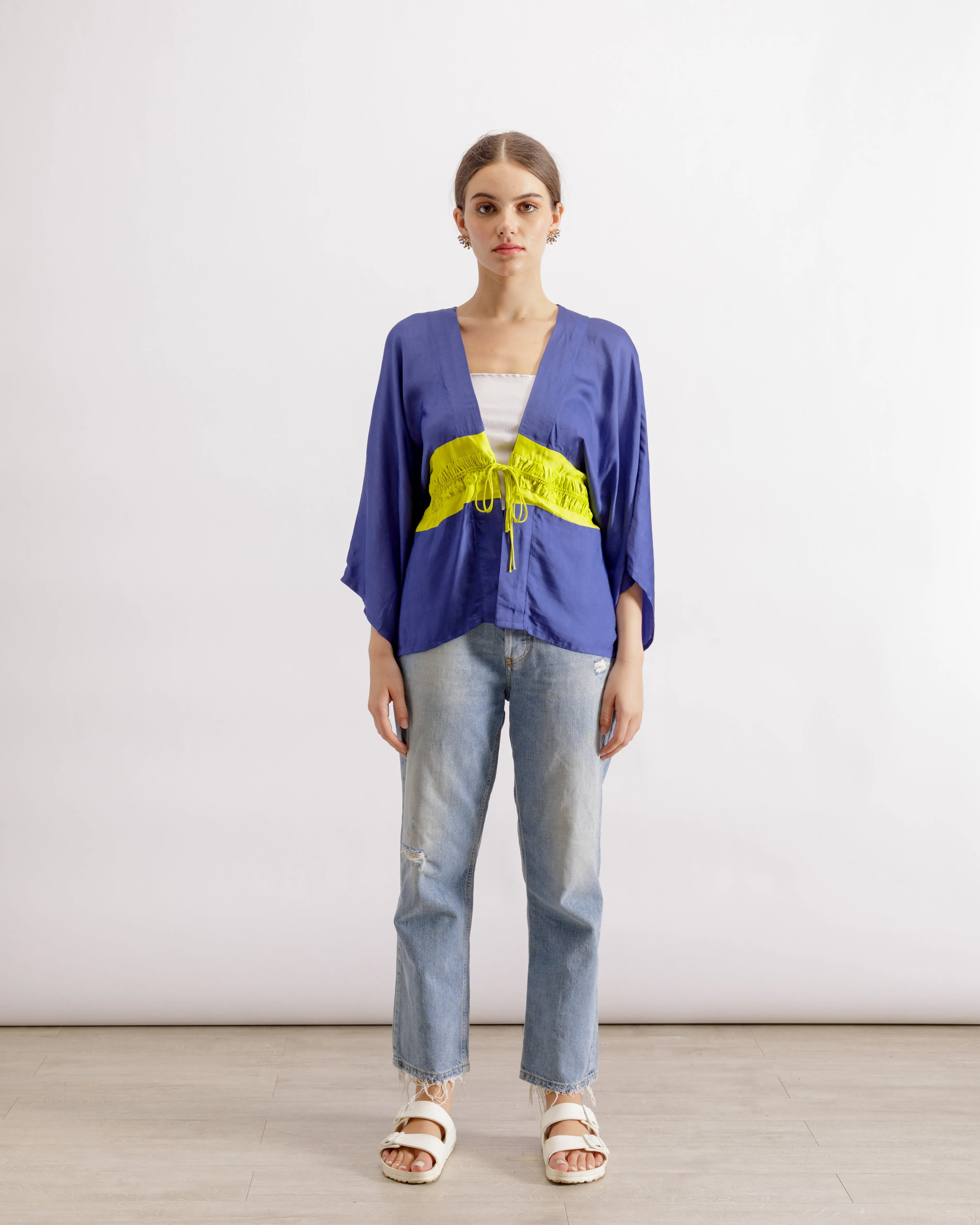 Short Cape - Blue & Neon
