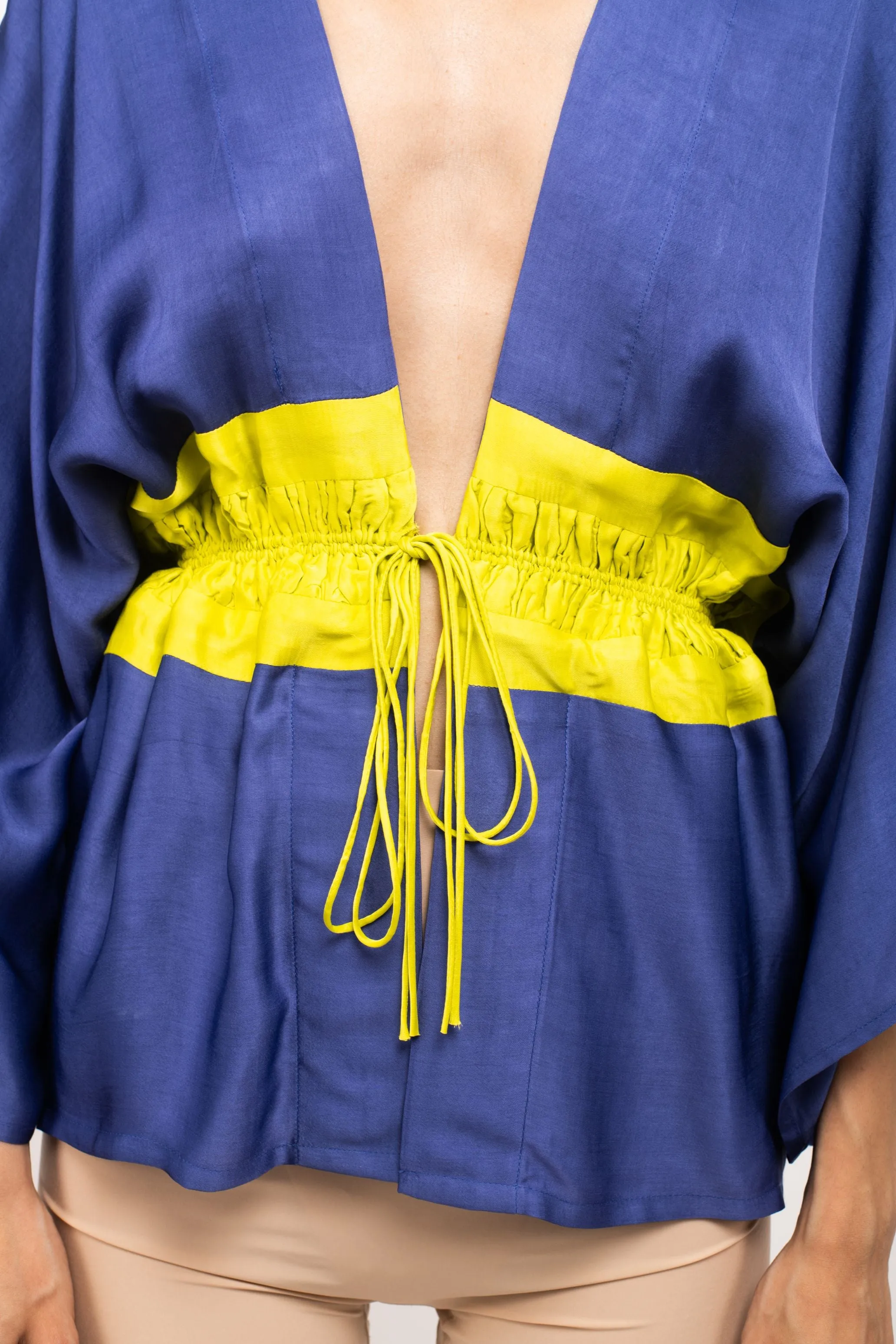 Short Cape - Blue & Neon