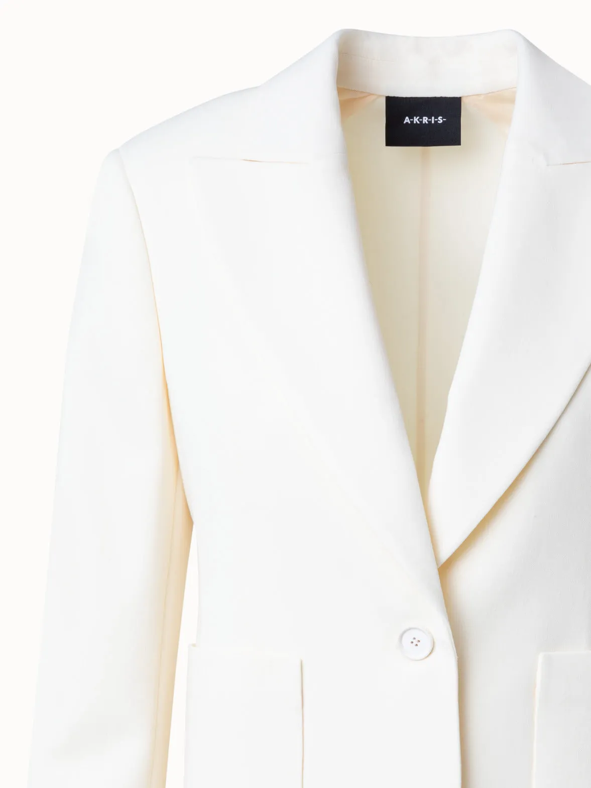 Short Double-Face Jacket in Wool Stretch