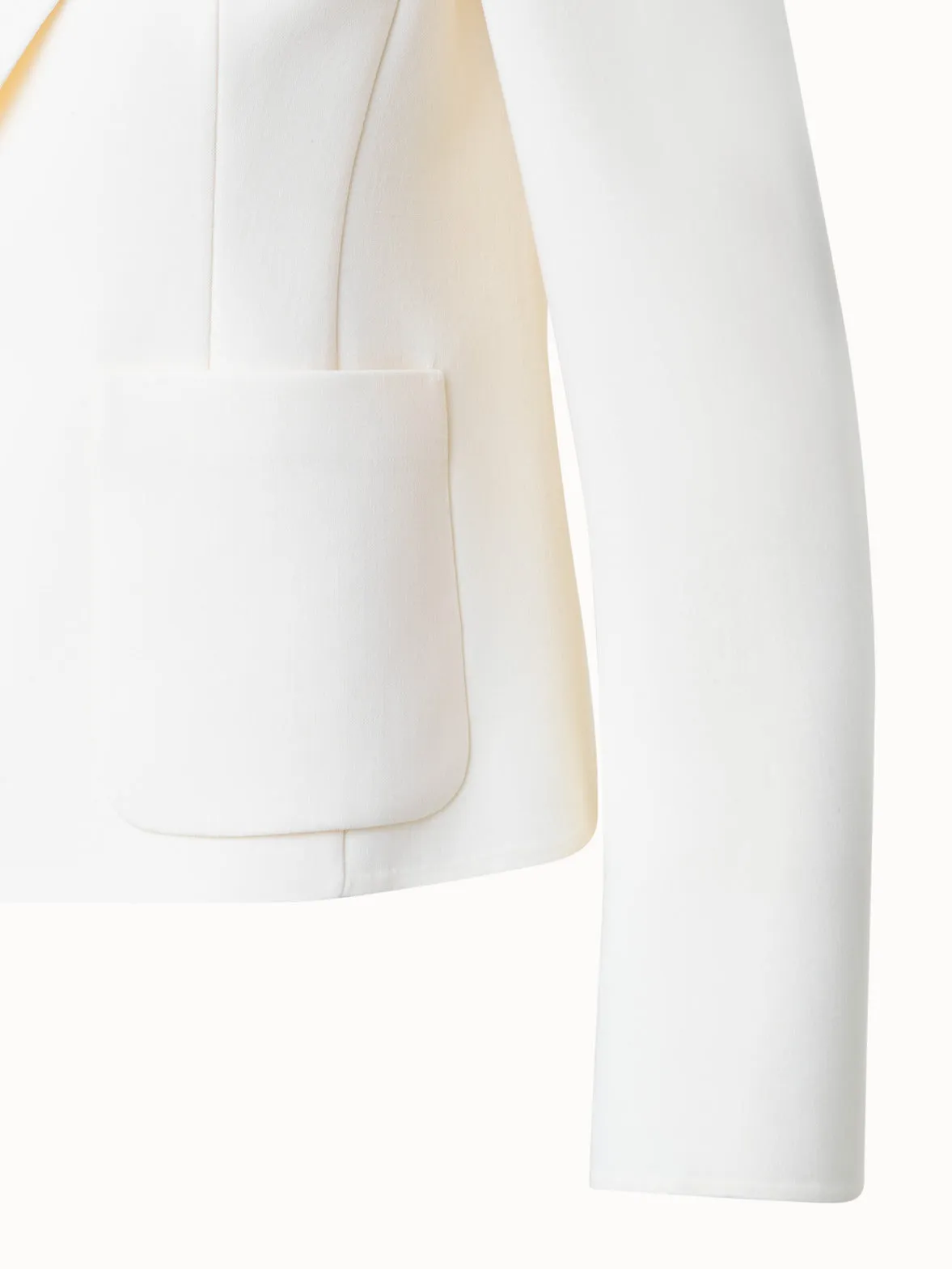 Short Double-Face Jacket in Wool Stretch