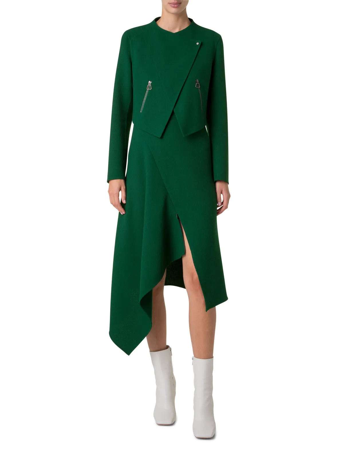 Short Jacket in Wool Double-Face