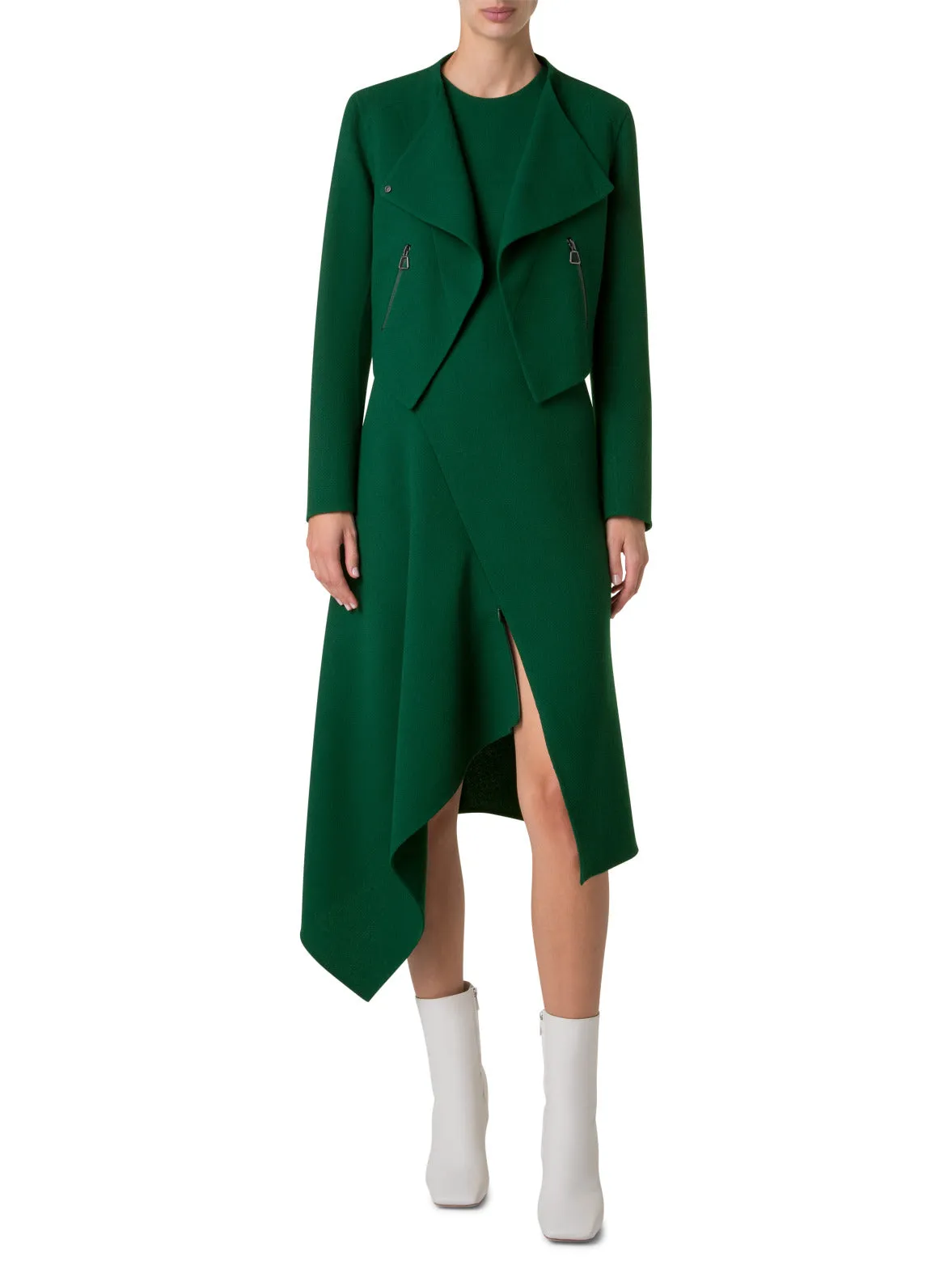 Short Jacket in Wool Double-Face