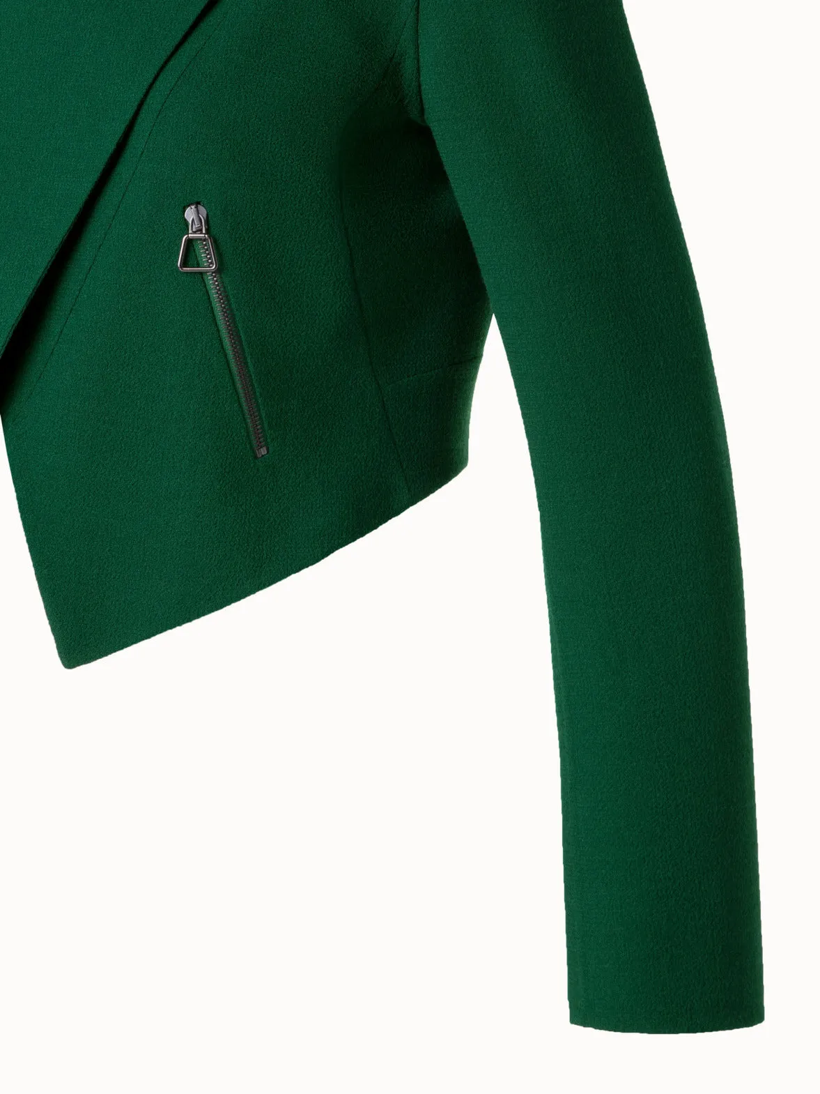 Short Jacket in Wool Double-Face