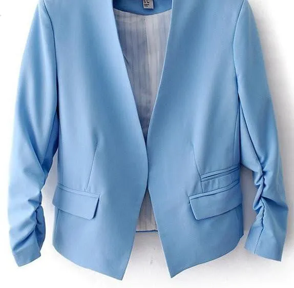 Short jackets Candy Color Women outwear Slim Short Design Suit Coat