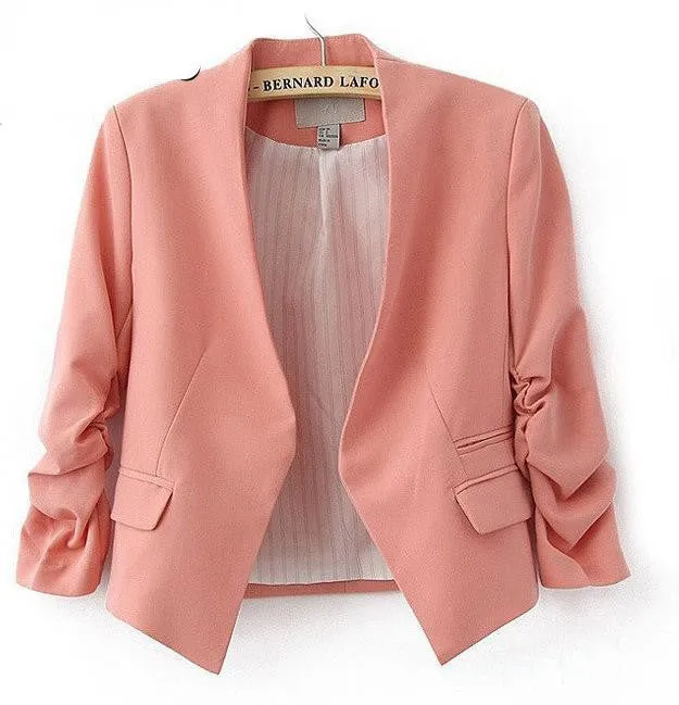 Short jackets Candy Color Women outwear Slim Short Design Suit Coat