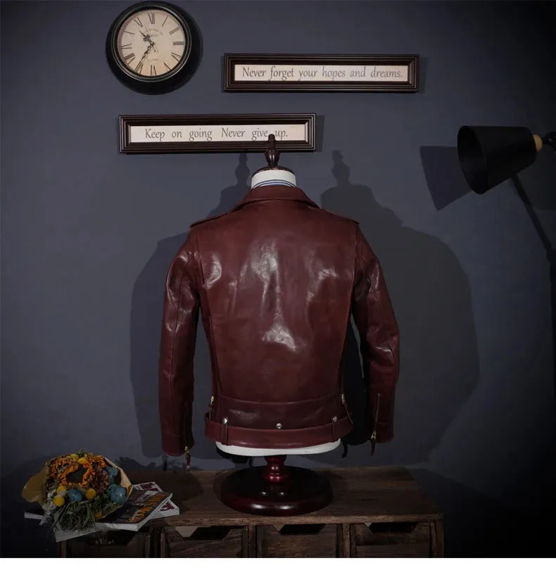 Short Slim Fit Patent PU Leather Biker Jacket