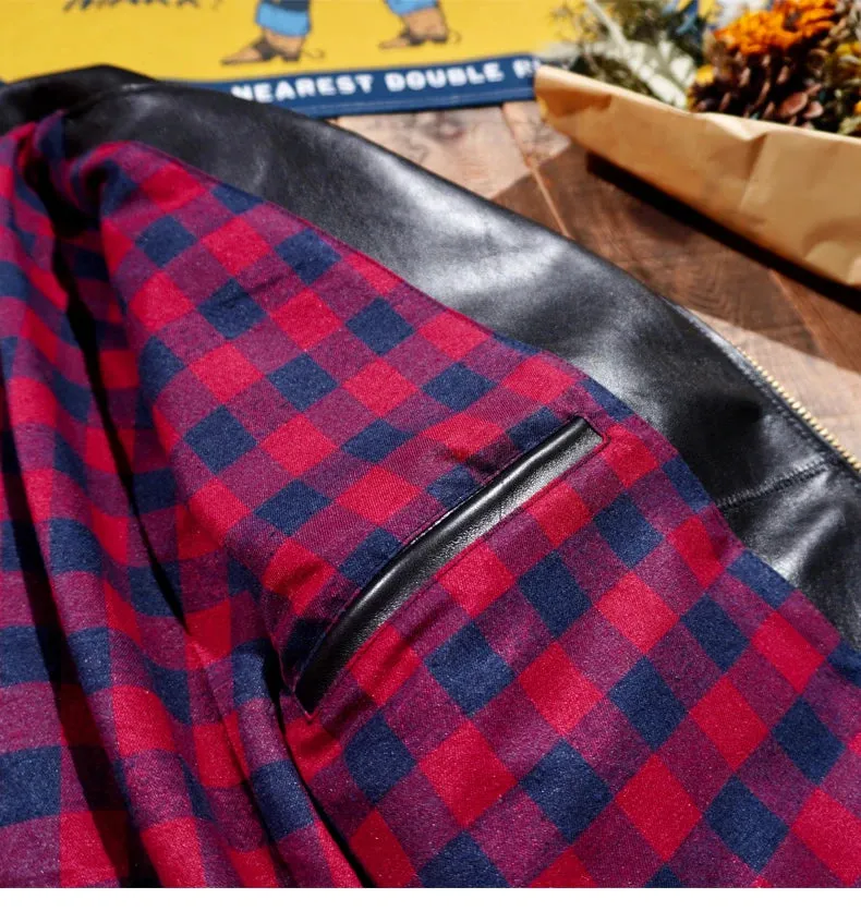 Short Slim Fit Patent PU Leather Biker Jacket