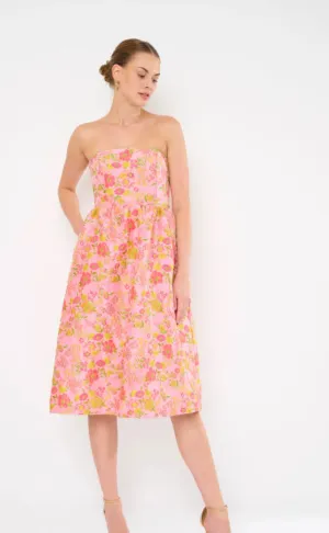 Sia Dress in Springtime Brocade