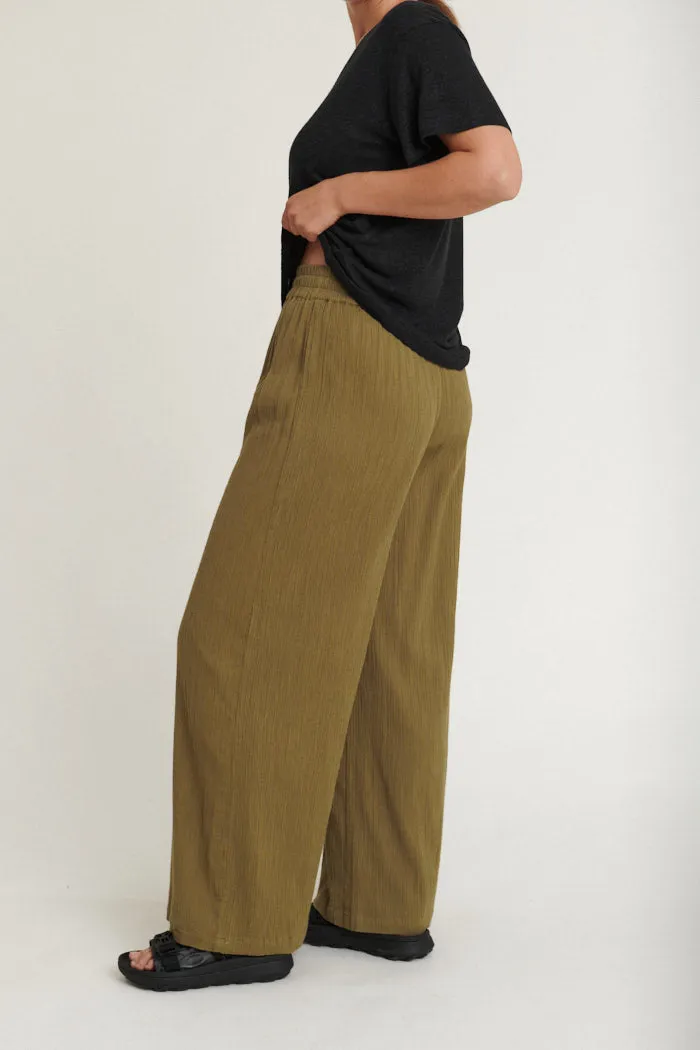 Simone Loose Pants - Martini Olive
