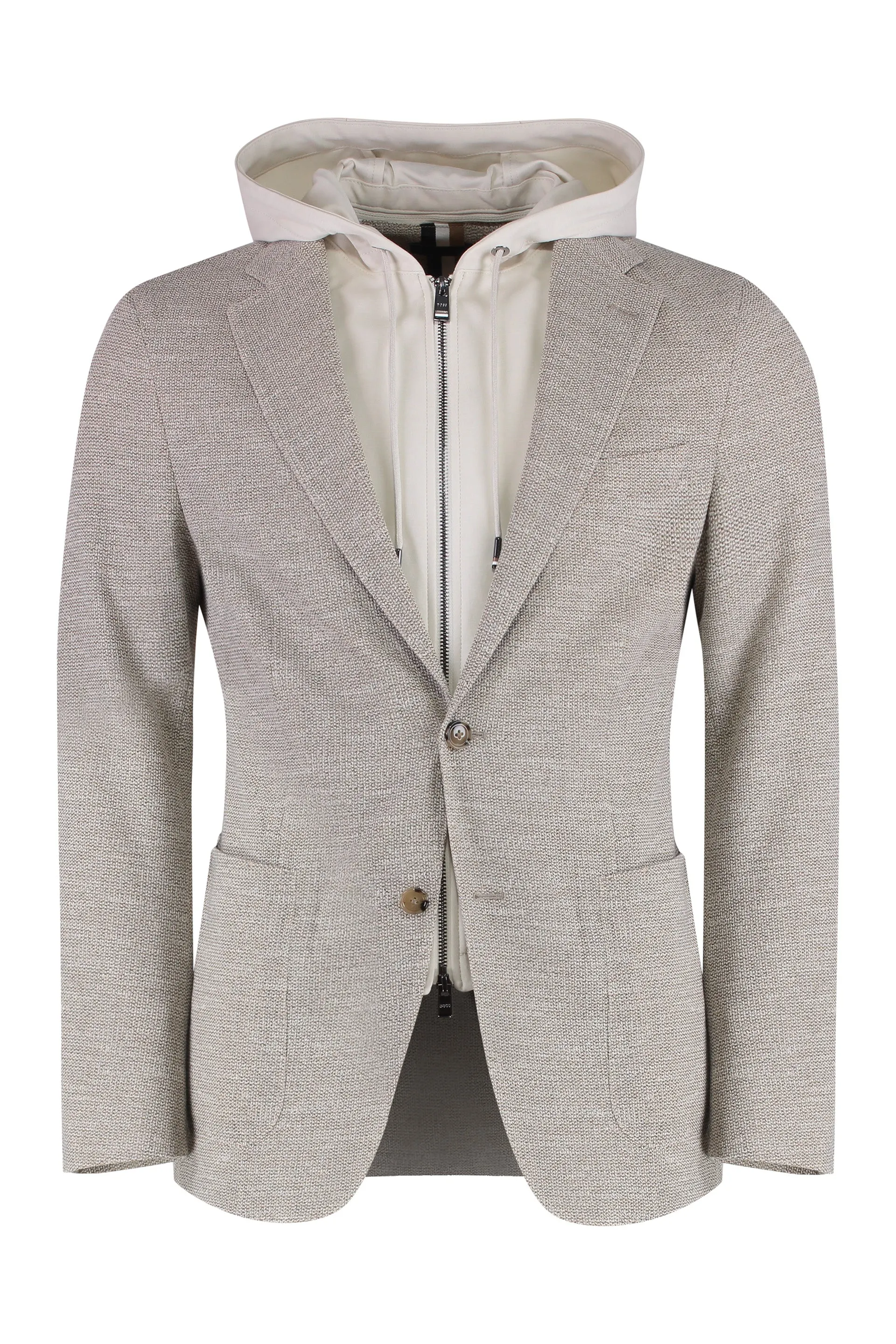 Single-breasted jersey jacket