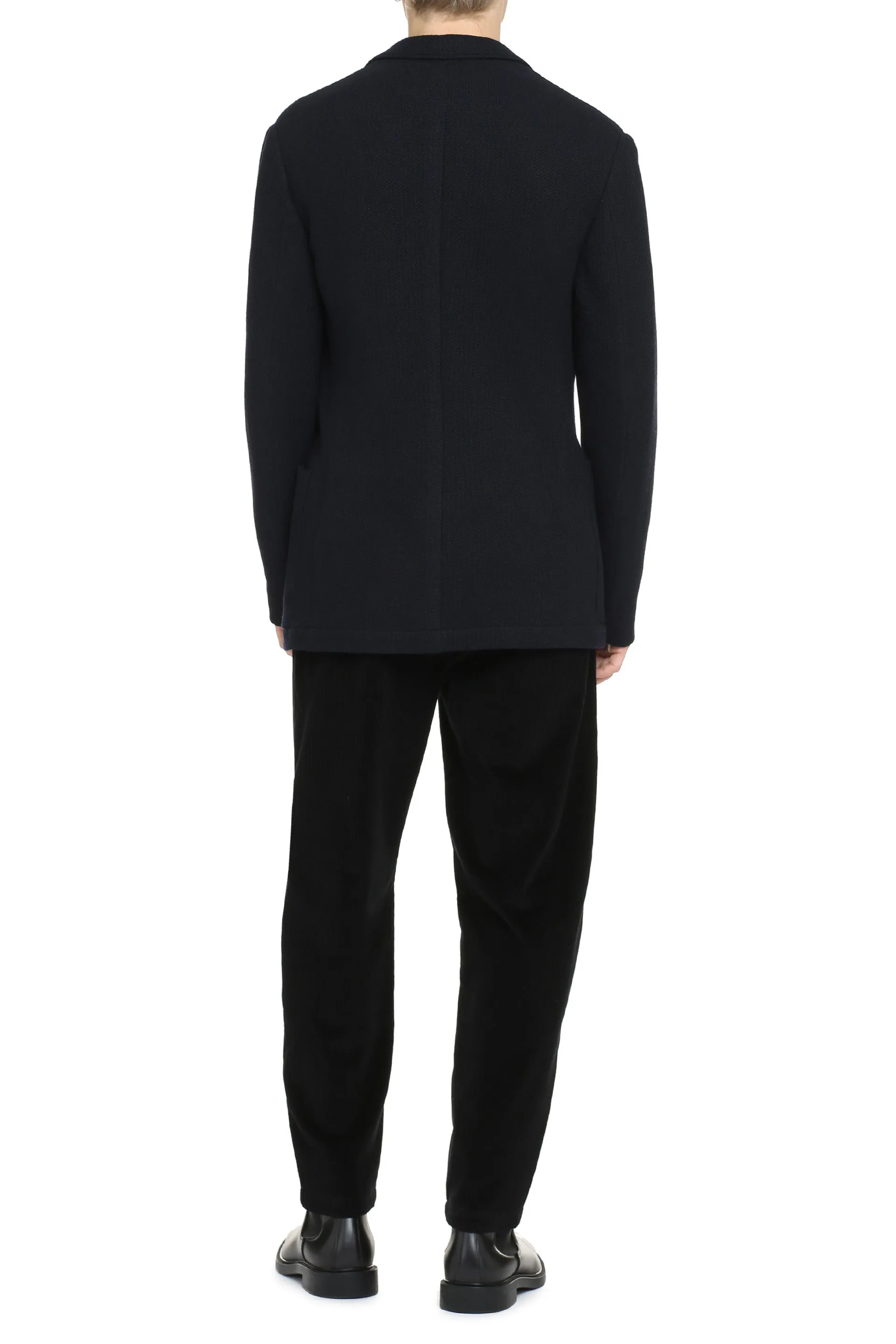 Single-breasted wool jacket