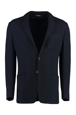 Single-breasted wool jacket