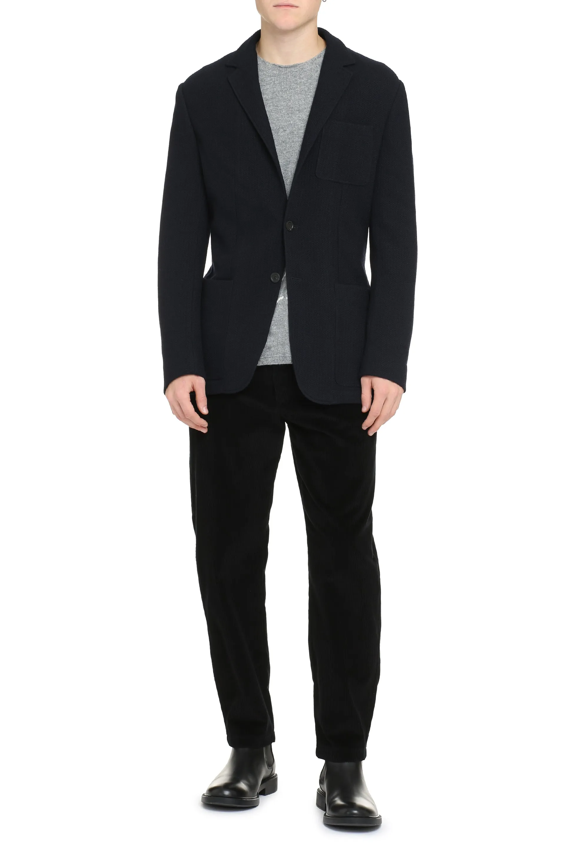 Single-breasted wool jacket