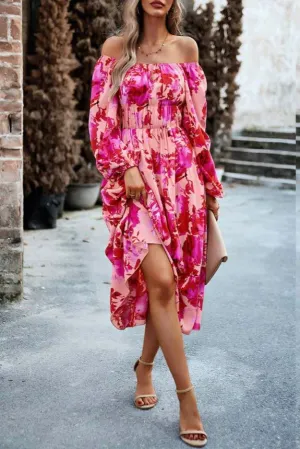 Skye Floral Pink Long Sleeve Dress