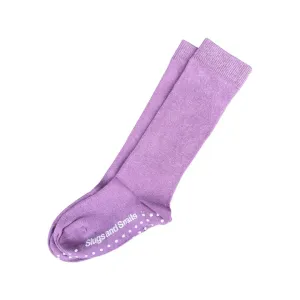 Slugs & Snails - Children's Knee Socks - Block Colour - Plum Jam