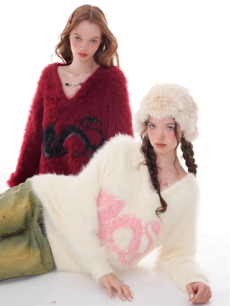 Soft and Thick V-Neck Sweater【s0000006158】